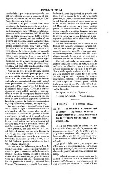 Annali della giurisprudenza italiana raccolta generale delle decisioni delle Corti di cassazione e d'appello in materia civile, criminale, commerciale, di diritto pubblico e amministrativo, e di procedura civile e penale