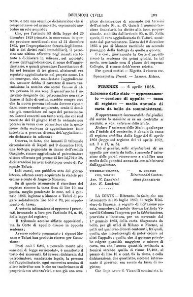 Annali della giurisprudenza italiana raccolta generale delle decisioni delle Corti di cassazione e d'appello in materia civile, criminale, commerciale, di diritto pubblico e amministrativo, e di procedura civile e penale