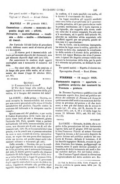 Annali della giurisprudenza italiana raccolta generale delle decisioni delle Corti di cassazione e d'appello in materia civile, criminale, commerciale, di diritto pubblico e amministrativo, e di procedura civile e penale