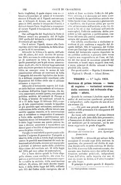 Annali della giurisprudenza italiana raccolta generale delle decisioni delle Corti di cassazione e d'appello in materia civile, criminale, commerciale, di diritto pubblico e amministrativo, e di procedura civile e penale