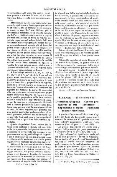 Annali della giurisprudenza italiana raccolta generale delle decisioni delle Corti di cassazione e d'appello in materia civile, criminale, commerciale, di diritto pubblico e amministrativo, e di procedura civile e penale