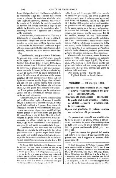 Annali della giurisprudenza italiana raccolta generale delle decisioni delle Corti di cassazione e d'appello in materia civile, criminale, commerciale, di diritto pubblico e amministrativo, e di procedura civile e penale