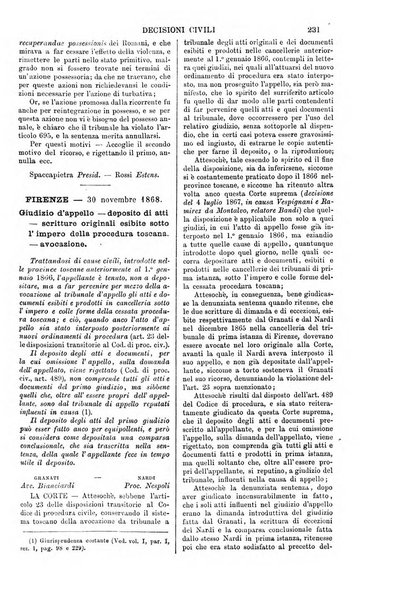 Annali della giurisprudenza italiana raccolta generale delle decisioni delle Corti di cassazione e d'appello in materia civile, criminale, commerciale, di diritto pubblico e amministrativo, e di procedura civile e penale