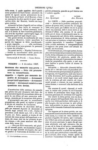 Annali della giurisprudenza italiana raccolta generale delle decisioni delle Corti di cassazione e d'appello in materia civile, criminale, commerciale, di diritto pubblico e amministrativo, e di procedura civile e penale