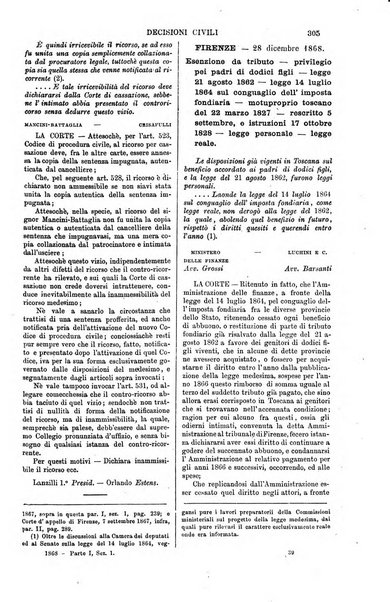 Annali della giurisprudenza italiana raccolta generale delle decisioni delle Corti di cassazione e d'appello in materia civile, criminale, commerciale, di diritto pubblico e amministrativo, e di procedura civile e penale