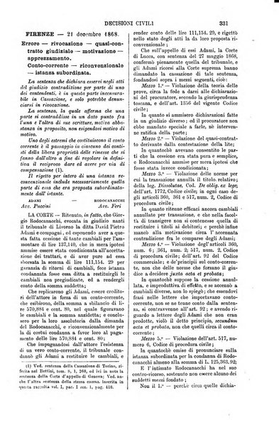 Annali della giurisprudenza italiana raccolta generale delle decisioni delle Corti di cassazione e d'appello in materia civile, criminale, commerciale, di diritto pubblico e amministrativo, e di procedura civile e penale