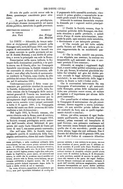 Annali della giurisprudenza italiana raccolta generale delle decisioni delle Corti di cassazione e d'appello in materia civile, criminale, commerciale, di diritto pubblico e amministrativo, e di procedura civile e penale