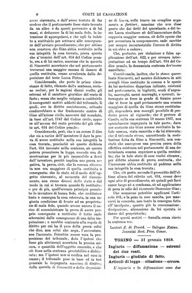 Annali della giurisprudenza italiana raccolta generale delle decisioni delle Corti di cassazione e d'appello in materia civile, criminale, commerciale, di diritto pubblico e amministrativo, e di procedura civile e penale