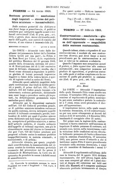 Annali della giurisprudenza italiana raccolta generale delle decisioni delle Corti di cassazione e d'appello in materia civile, criminale, commerciale, di diritto pubblico e amministrativo, e di procedura civile e penale