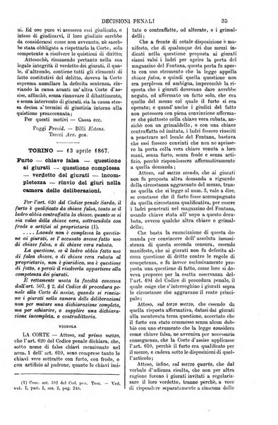 Annali della giurisprudenza italiana raccolta generale delle decisioni delle Corti di cassazione e d'appello in materia civile, criminale, commerciale, di diritto pubblico e amministrativo, e di procedura civile e penale