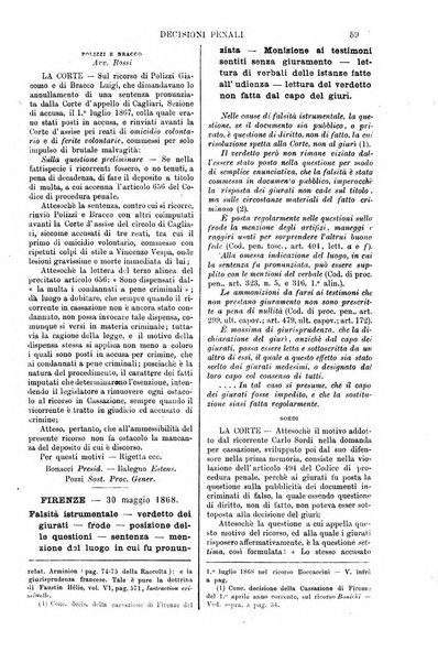 Annali della giurisprudenza italiana raccolta generale delle decisioni delle Corti di cassazione e d'appello in materia civile, criminale, commerciale, di diritto pubblico e amministrativo, e di procedura civile e penale