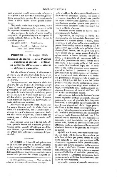 Annali della giurisprudenza italiana raccolta generale delle decisioni delle Corti di cassazione e d'appello in materia civile, criminale, commerciale, di diritto pubblico e amministrativo, e di procedura civile e penale