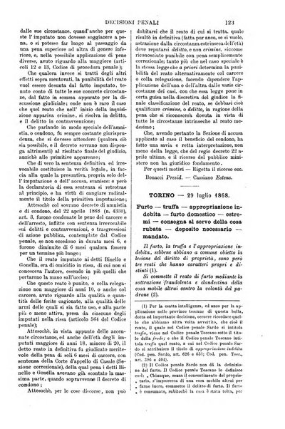 Annali della giurisprudenza italiana raccolta generale delle decisioni delle Corti di cassazione e d'appello in materia civile, criminale, commerciale, di diritto pubblico e amministrativo, e di procedura civile e penale