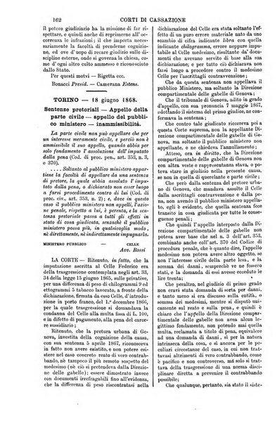 Annali della giurisprudenza italiana raccolta generale delle decisioni delle Corti di cassazione e d'appello in materia civile, criminale, commerciale, di diritto pubblico e amministrativo, e di procedura civile e penale