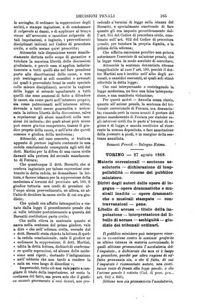 Annali della giurisprudenza italiana raccolta generale delle decisioni delle Corti di cassazione e d'appello in materia civile, criminale, commerciale, di diritto pubblico e amministrativo, e di procedura civile e penale