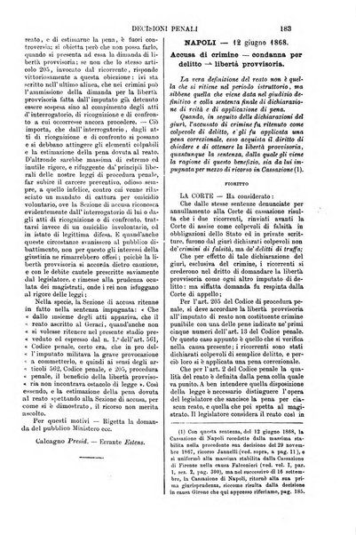 Annali della giurisprudenza italiana raccolta generale delle decisioni delle Corti di cassazione e d'appello in materia civile, criminale, commerciale, di diritto pubblico e amministrativo, e di procedura civile e penale