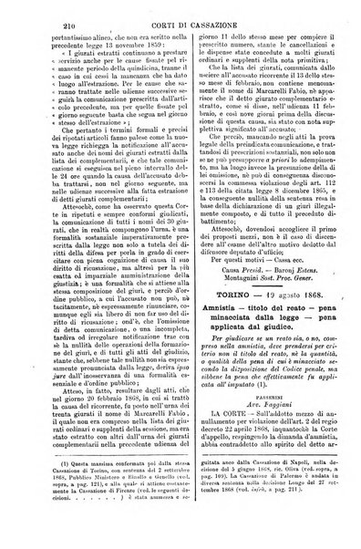 Annali della giurisprudenza italiana raccolta generale delle decisioni delle Corti di cassazione e d'appello in materia civile, criminale, commerciale, di diritto pubblico e amministrativo, e di procedura civile e penale