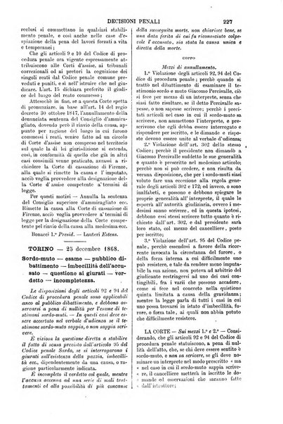 Annali della giurisprudenza italiana raccolta generale delle decisioni delle Corti di cassazione e d'appello in materia civile, criminale, commerciale, di diritto pubblico e amministrativo, e di procedura civile e penale