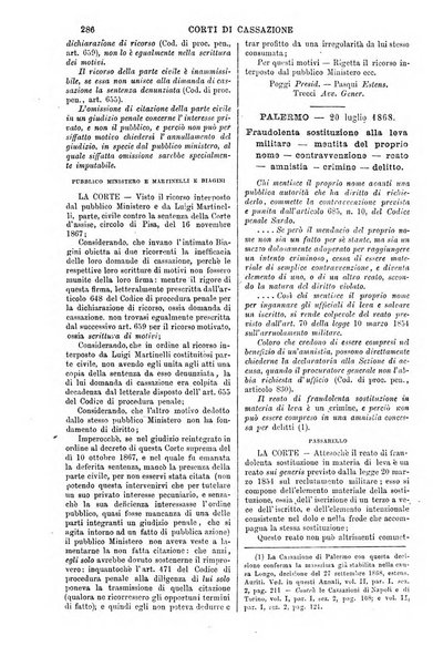 Annali della giurisprudenza italiana raccolta generale delle decisioni delle Corti di cassazione e d'appello in materia civile, criminale, commerciale, di diritto pubblico e amministrativo, e di procedura civile e penale