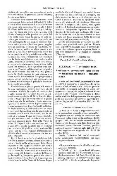 Annali della giurisprudenza italiana raccolta generale delle decisioni delle Corti di cassazione e d'appello in materia civile, criminale, commerciale, di diritto pubblico e amministrativo, e di procedura civile e penale