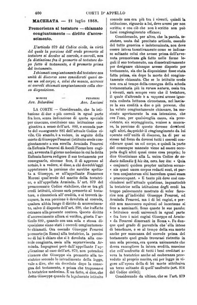 Annali della giurisprudenza italiana raccolta generale delle decisioni delle Corti di cassazione e d'appello in materia civile, criminale, commerciale, di diritto pubblico e amministrativo, e di procedura civile e penale