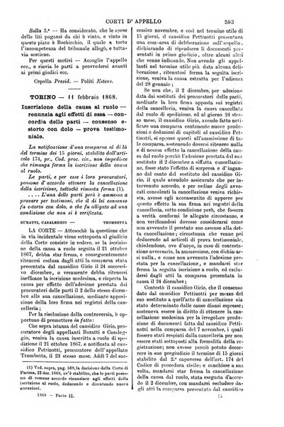 Annali della giurisprudenza italiana raccolta generale delle decisioni delle Corti di cassazione e d'appello in materia civile, criminale, commerciale, di diritto pubblico e amministrativo, e di procedura civile e penale