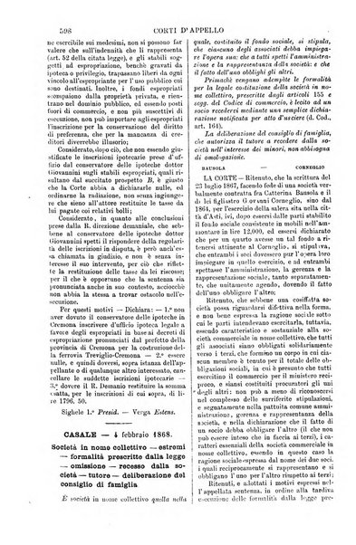 Annali della giurisprudenza italiana raccolta generale delle decisioni delle Corti di cassazione e d'appello in materia civile, criminale, commerciale, di diritto pubblico e amministrativo, e di procedura civile e penale