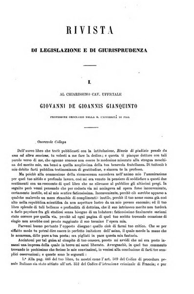 Annali della giurisprudenza italiana raccolta generale delle decisioni delle Corti di cassazione e d'appello in materia civile, criminale, commerciale, di diritto pubblico e amministrativo, e di procedura civile e penale