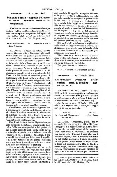 Annali della giurisprudenza italiana raccolta generale delle decisioni delle Corti di cassazione e d'appello in materia civile, criminale, commerciale, di diritto pubblico e amministrativo, e di procedura civile e penale