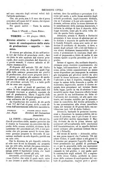 Annali della giurisprudenza italiana raccolta generale delle decisioni delle Corti di cassazione e d'appello in materia civile, criminale, commerciale, di diritto pubblico e amministrativo, e di procedura civile e penale