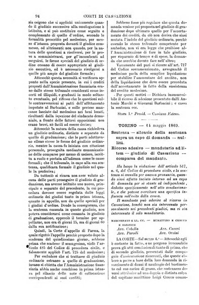 Annali della giurisprudenza italiana raccolta generale delle decisioni delle Corti di cassazione e d'appello in materia civile, criminale, commerciale, di diritto pubblico e amministrativo, e di procedura civile e penale