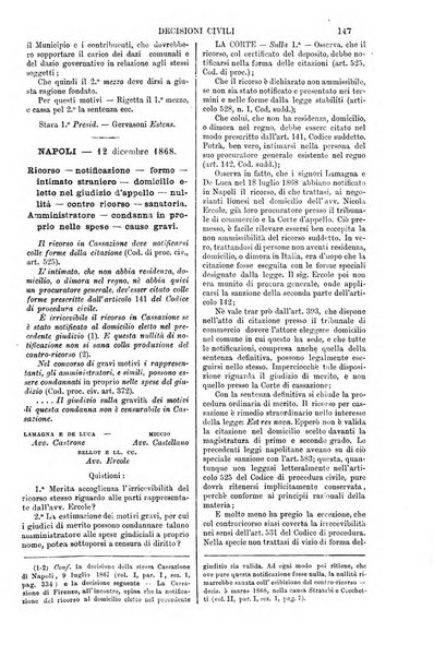 Annali della giurisprudenza italiana raccolta generale delle decisioni delle Corti di cassazione e d'appello in materia civile, criminale, commerciale, di diritto pubblico e amministrativo, e di procedura civile e penale