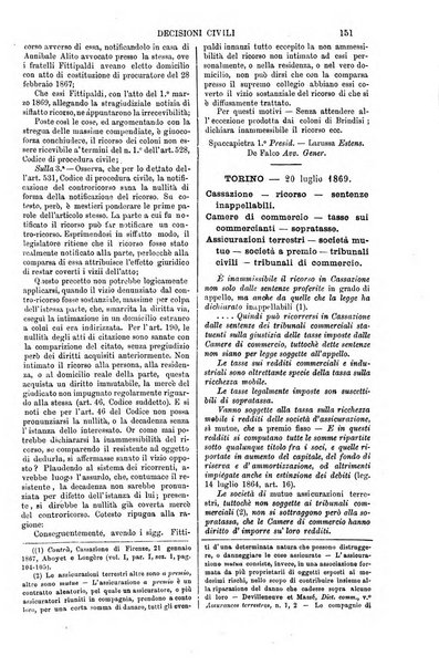 Annali della giurisprudenza italiana raccolta generale delle decisioni delle Corti di cassazione e d'appello in materia civile, criminale, commerciale, di diritto pubblico e amministrativo, e di procedura civile e penale