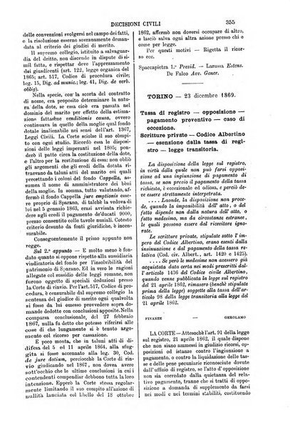 Annali della giurisprudenza italiana raccolta generale delle decisioni delle Corti di cassazione e d'appello in materia civile, criminale, commerciale, di diritto pubblico e amministrativo, e di procedura civile e penale