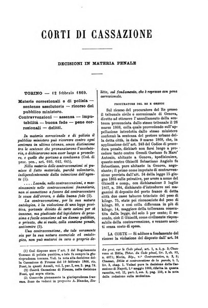 Annali della giurisprudenza italiana raccolta generale delle decisioni delle Corti di cassazione e d'appello in materia civile, criminale, commerciale, di diritto pubblico e amministrativo, e di procedura civile e penale