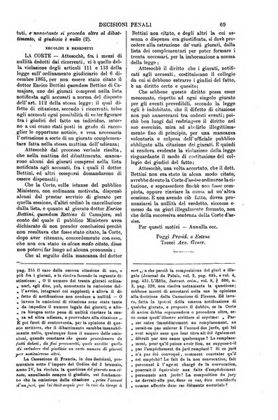 Annali della giurisprudenza italiana raccolta generale delle decisioni delle Corti di cassazione e d'appello in materia civile, criminale, commerciale, di diritto pubblico e amministrativo, e di procedura civile e penale