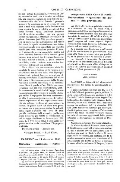 Annali della giurisprudenza italiana raccolta generale delle decisioni delle Corti di cassazione e d'appello in materia civile, criminale, commerciale, di diritto pubblico e amministrativo, e di procedura civile e penale