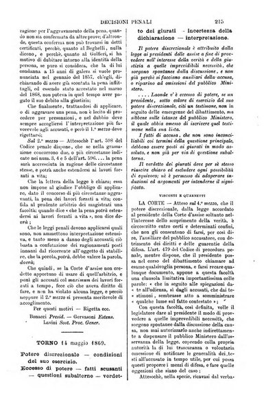 Annali della giurisprudenza italiana raccolta generale delle decisioni delle Corti di cassazione e d'appello in materia civile, criminale, commerciale, di diritto pubblico e amministrativo, e di procedura civile e penale