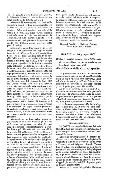 Annali della giurisprudenza italiana raccolta generale delle decisioni delle Corti di cassazione e d'appello in materia civile, criminale, commerciale, di diritto pubblico e amministrativo, e di procedura civile e penale