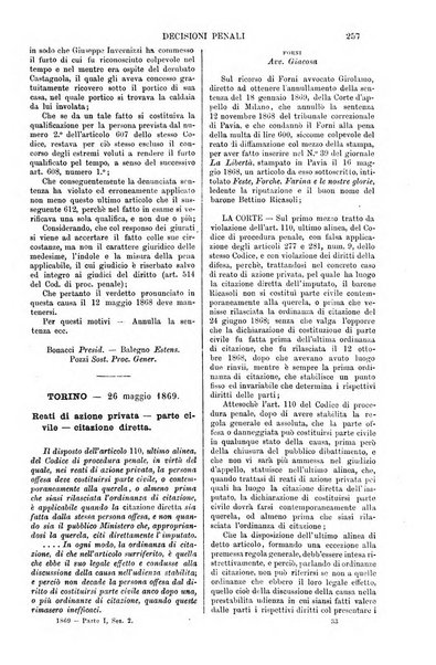 Annali della giurisprudenza italiana raccolta generale delle decisioni delle Corti di cassazione e d'appello in materia civile, criminale, commerciale, di diritto pubblico e amministrativo, e di procedura civile e penale