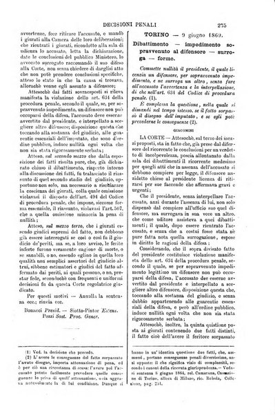 Annali della giurisprudenza italiana raccolta generale delle decisioni delle Corti di cassazione e d'appello in materia civile, criminale, commerciale, di diritto pubblico e amministrativo, e di procedura civile e penale