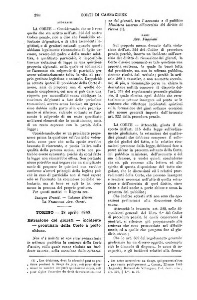 Annali della giurisprudenza italiana raccolta generale delle decisioni delle Corti di cassazione e d'appello in materia civile, criminale, commerciale, di diritto pubblico e amministrativo, e di procedura civile e penale