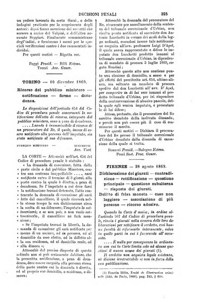 Annali della giurisprudenza italiana raccolta generale delle decisioni delle Corti di cassazione e d'appello in materia civile, criminale, commerciale, di diritto pubblico e amministrativo, e di procedura civile e penale