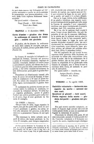 Annali della giurisprudenza italiana raccolta generale delle decisioni delle Corti di cassazione e d'appello in materia civile, criminale, commerciale, di diritto pubblico e amministrativo, e di procedura civile e penale