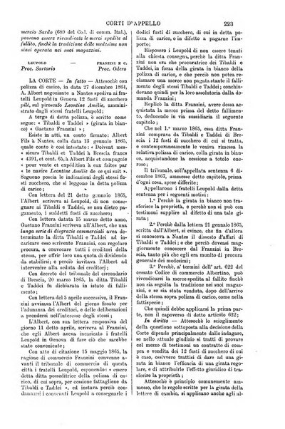 Annali della giurisprudenza italiana raccolta generale delle decisioni delle Corti di cassazione e d'appello in materia civile, criminale, commerciale, di diritto pubblico e amministrativo, e di procedura civile e penale