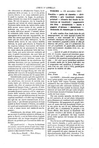 Annali della giurisprudenza italiana raccolta generale delle decisioni delle Corti di cassazione e d'appello in materia civile, criminale, commerciale, di diritto pubblico e amministrativo, e di procedura civile e penale