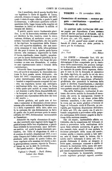 Annali della giurisprudenza italiana raccolta generale delle decisioni delle Corti di cassazione e d'appello in materia civile, criminale, commerciale, di diritto pubblico e amministrativo, e di procedura civile e penale