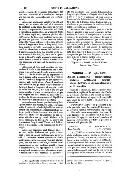 Annali della giurisprudenza italiana raccolta generale delle decisioni delle Corti di cassazione e d'appello in materia civile, criminale, commerciale, di diritto pubblico e amministrativo, e di procedura civile e penale