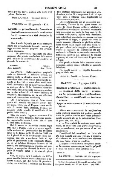 Annali della giurisprudenza italiana raccolta generale delle decisioni delle Corti di cassazione e d'appello in materia civile, criminale, commerciale, di diritto pubblico e amministrativo, e di procedura civile e penale