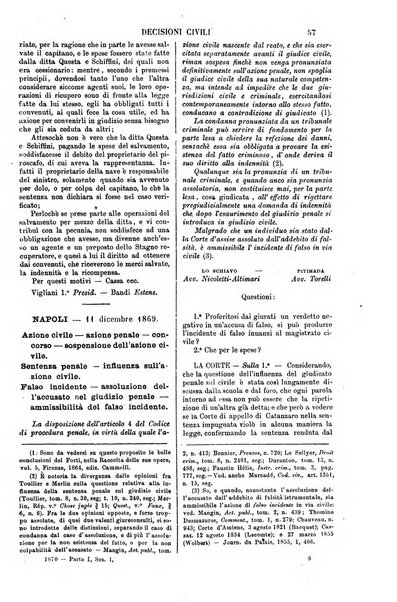 Annali della giurisprudenza italiana raccolta generale delle decisioni delle Corti di cassazione e d'appello in materia civile, criminale, commerciale, di diritto pubblico e amministrativo, e di procedura civile e penale